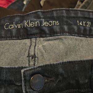Calvin Klein Dark Blue Slim Straight Jeans
